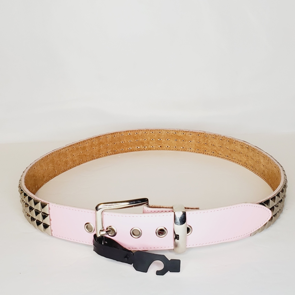 Women's 3 Row Pyramid Studded Belt